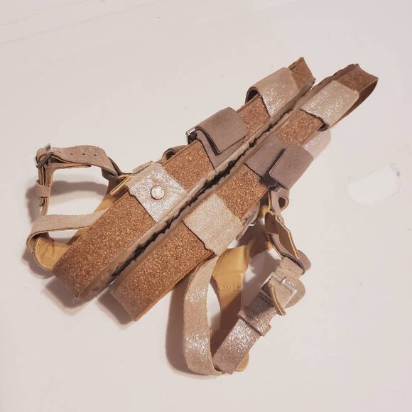 Haflinger Mara Slingback Sandal Gladiator Gold Bronze Size 37/6 - Picture 5 of 10